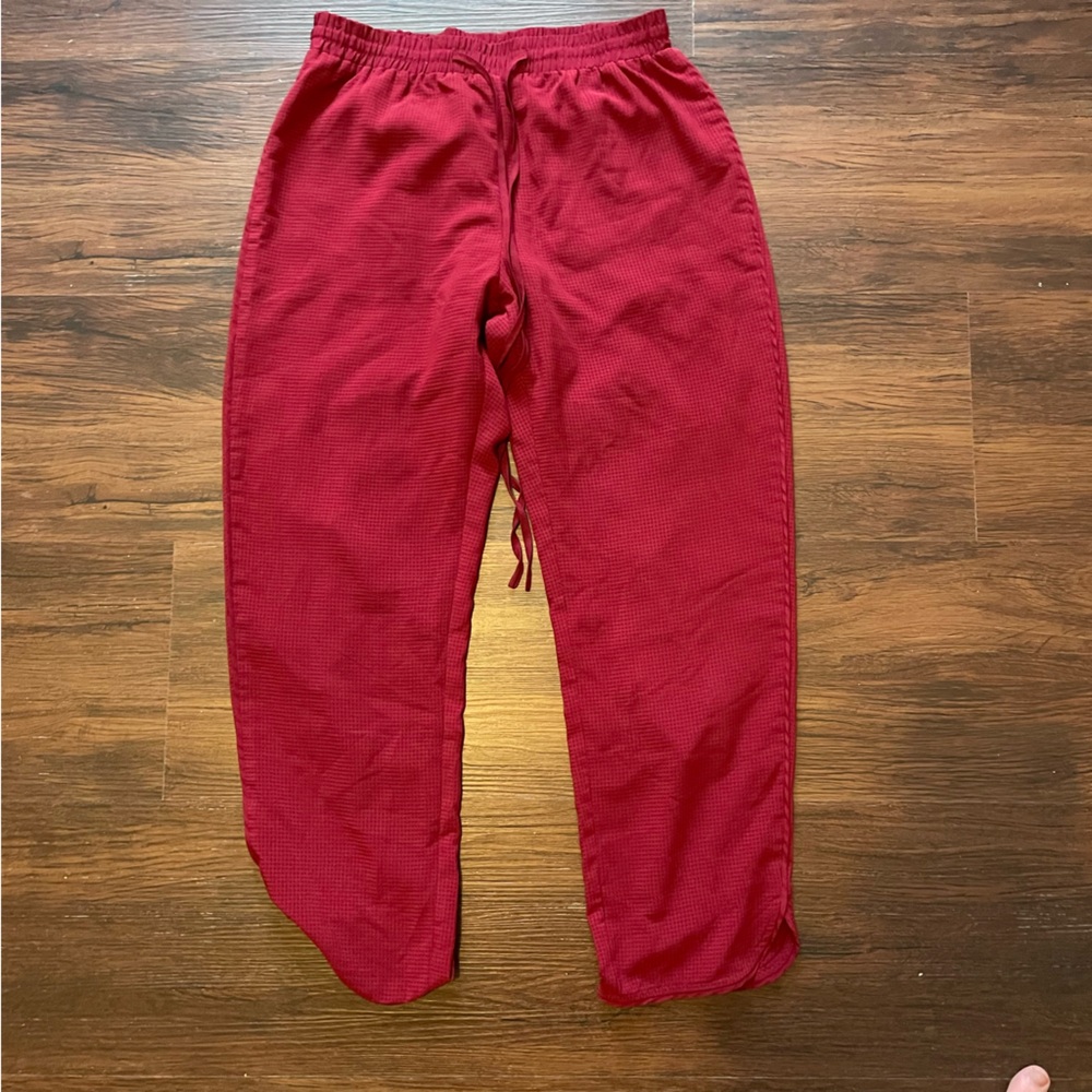 Red casual pants